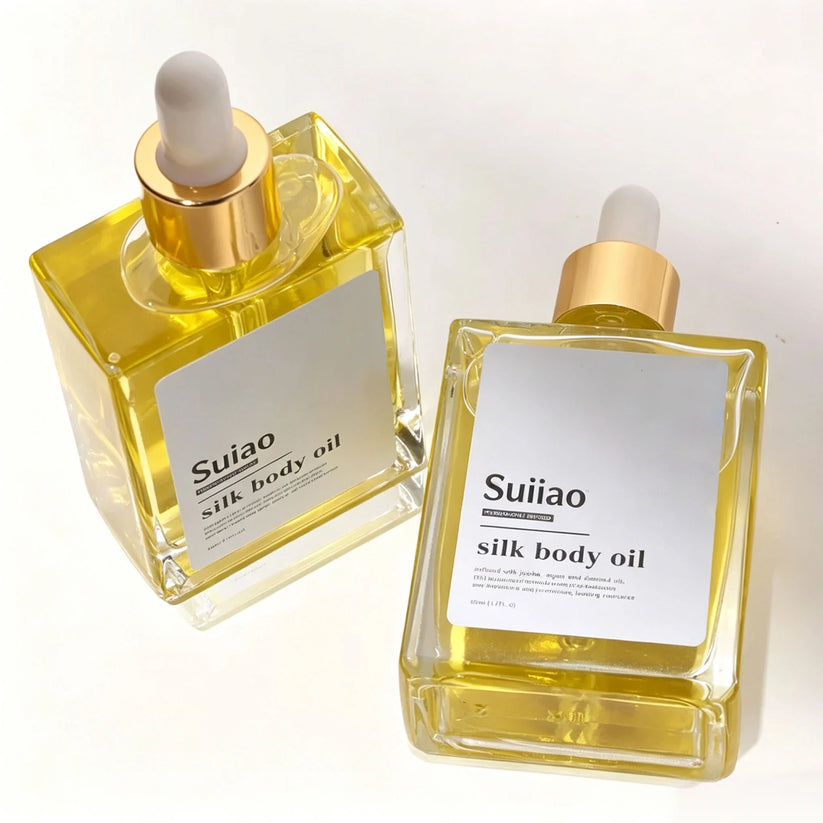 Goda Silk Body Oil bottles