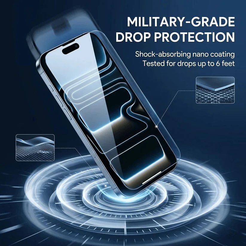 🔥Last Day Sale 49% Off📱2026 New Invisible Screen Protector For iphone-Easy Installation