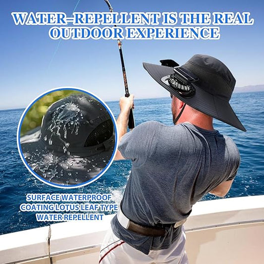 Ultra-Light Waterproof Dual-Motor Solar Fan