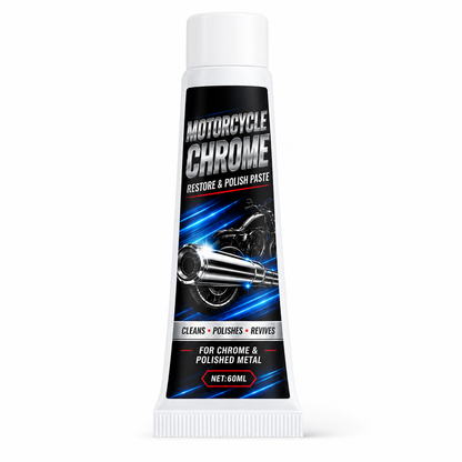 ✨ Motorcycle Chrome Polishing Paste - Metal Rust Restorer & Mirror Polish Cream 🏍️
